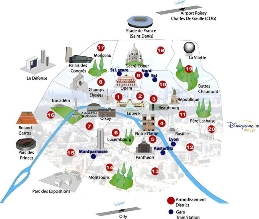 Gare En Face A Pied - Paris 10Mn - Parking Prive Gratuit - De 1 A 8 Personnes - Souplex - Tout Equipe - Entierement Renove Montmagny 외부 사진